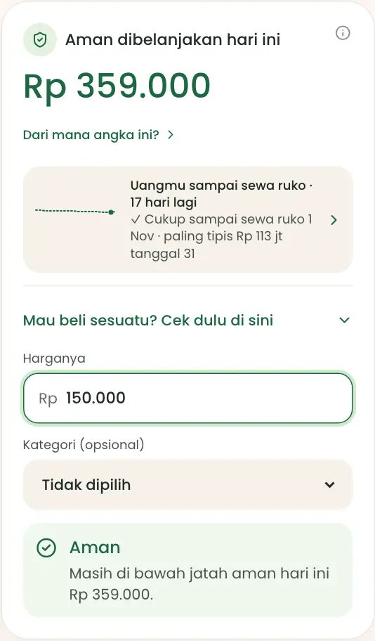 Boleh beli ini di dalam kotak aman dibelanjakan