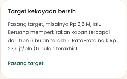 Kotak target kekayaan bersih